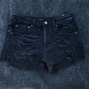 Black American Eagle Jean Shorts